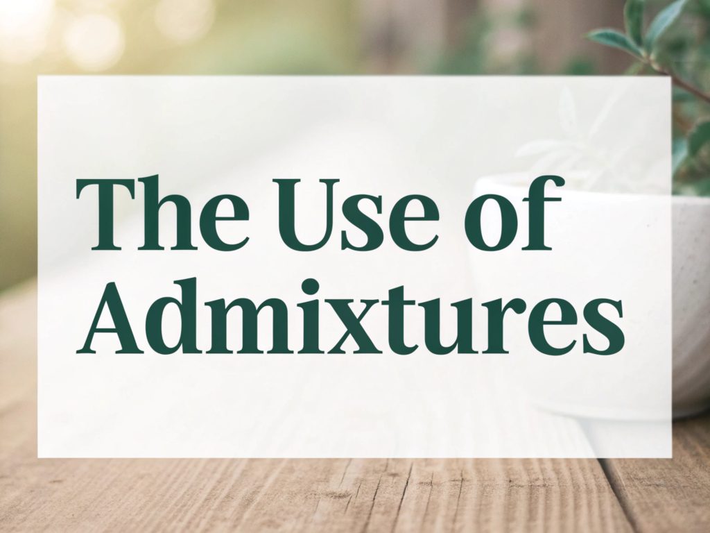 The use of admixture