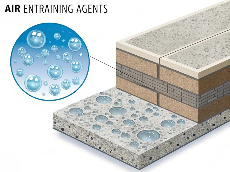 use of air entraining agents in concrete