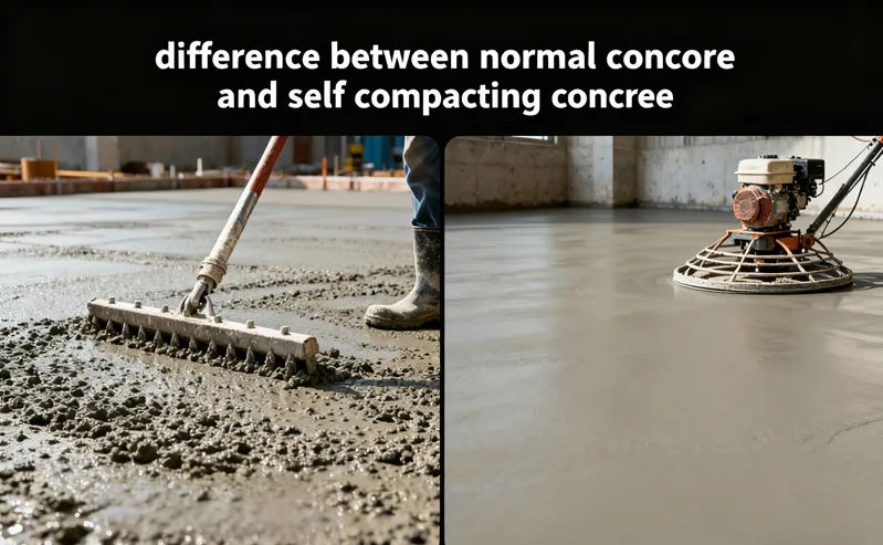 difference between normal concrete and self compacting concrete