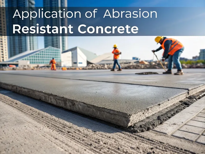 Application of abrasion resistant concrete