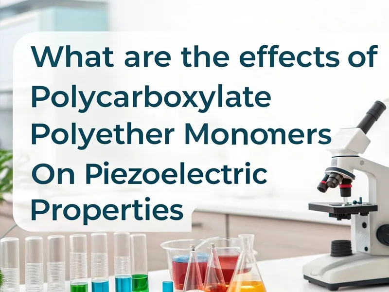 What are the effects of polycarboxylate polyether monomers on piezoelectric properties