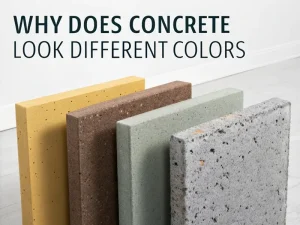 Why does concrete look different colors