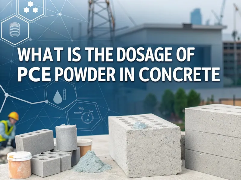 What is the dosage of PCE powder in concrete
