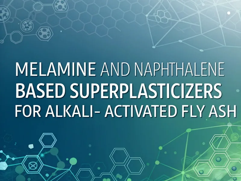 Melamine and Naphthalene Based Superplasticizers for Alkali Activated Fly Ash