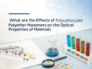 What are the effects of polycarboxylate polyether monomers on the optical properties of materials
