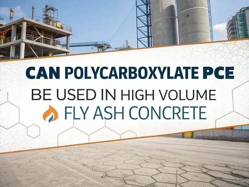 Can PCE powder be used in high volume fly ash concrete?