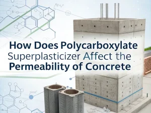 How does Polycarboxylate Superplasticizer affect the permeability of concrete