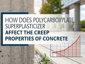 How does Polycarboxylate Superplasticizer affect the creep properties of concrete