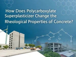 How does polycarboxylate superplasticizer change the rheological properties of concrete