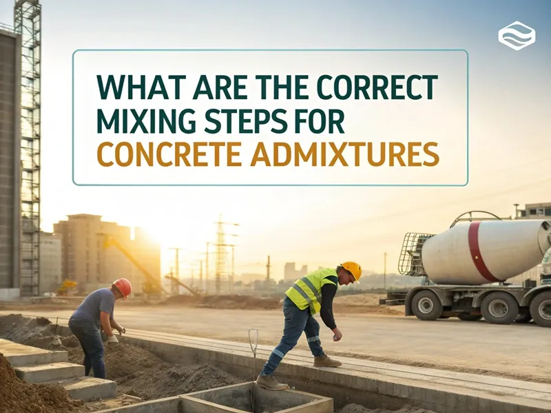 What are the correct mixing steps for concrete admixtures?