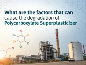 What are the factors that can cause the degradation of polycarboxylate superplasticizer