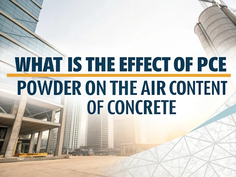 What is the effect of PCE powder on the air content of concrete
