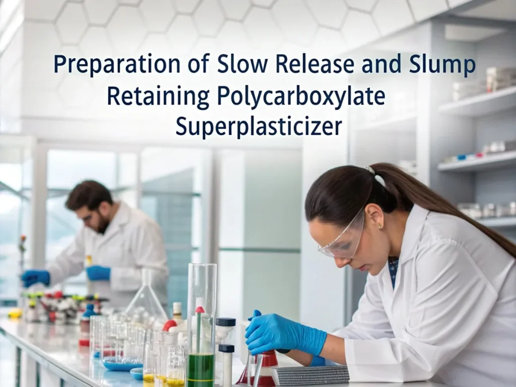 Preparation of slow release and slump retaining polycarboxylate Superplasticizer