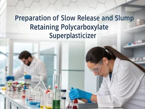 Preparation of slow release and slump retaining polycarboxylate Superplasticizer