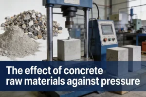 The effect of concrete raw materials against pressure