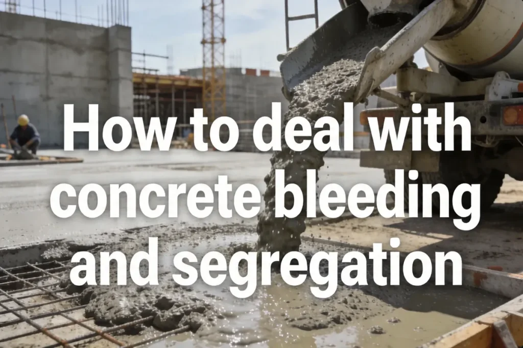 How to deal with concrete bleeding and segregation
