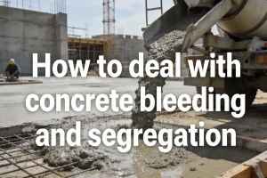 How to deal with concrete bleeding and segregation
