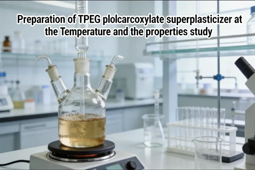 Preparation of TPEG polycarboxylate superplasticizer at room temperature and its properties study