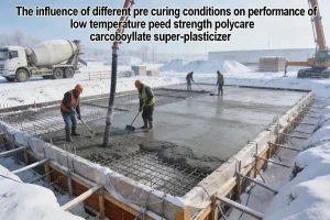 The influence of different pre curing conditions on the performance of low temperature early strength polycarboxylate superplasticizer