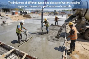 The influence of different types and dosage of water reducing agent on the working performance of concrete