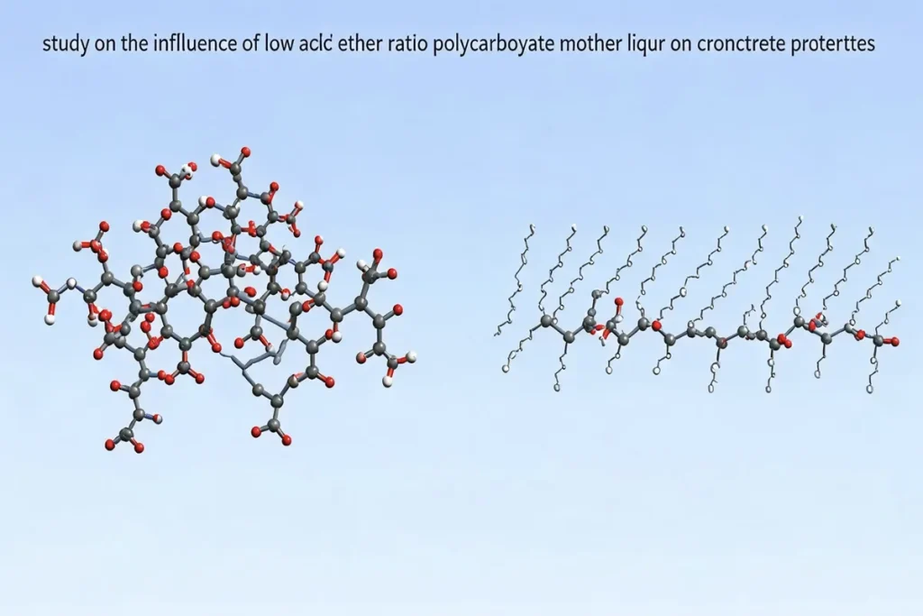 Study on the influence of low acid ether ratio PCE mother liquor on concrete properties