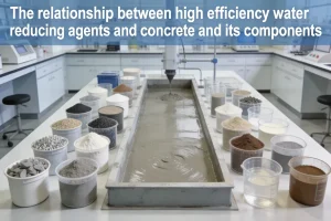 The relationship between high efficiency water reducing agents and concrete and its components