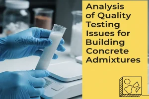 Analysis of Quality Testing Issues for Building Concrete Admixtures