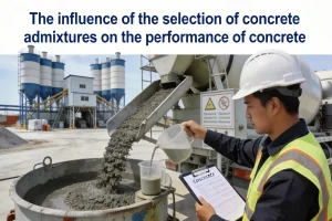 The influence of the selection of concrete admixtures on the performance of concrete