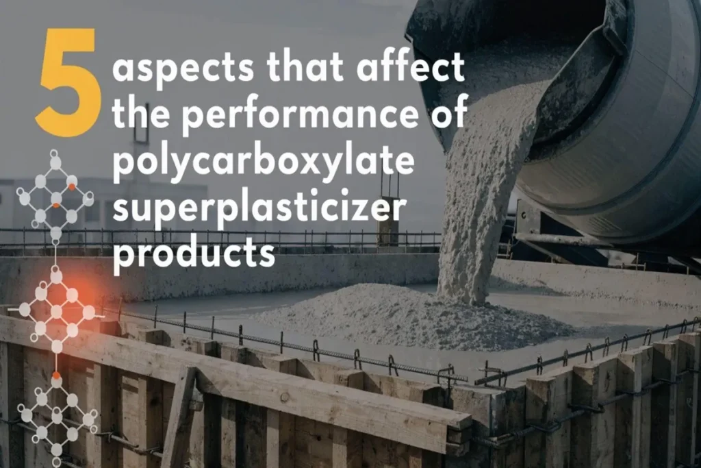 5 aspects that affect the performance of polycarboxylate superplasticizer products