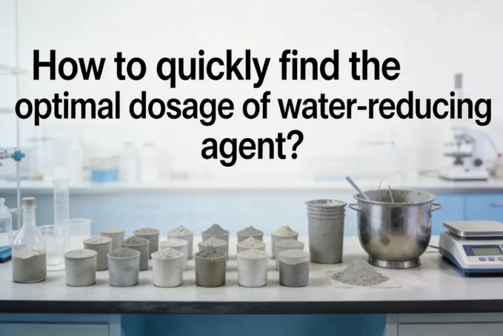 How to quickly find the optimal dosage of a water reducing agent?