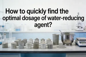 How to quickly find the optimal dosage of a water reducing agent?