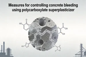 Measures for controlling concrete bleeding using polycarboxylate superplasticizer