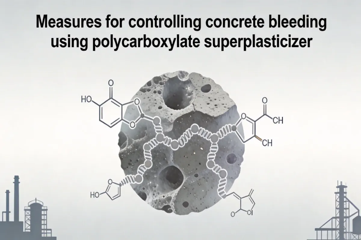 Measures for controlling concrete bleeding using polycarboxylate superplasticizer