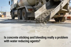 Is concrete sticking and bleeding really a problem with water reducing agents?