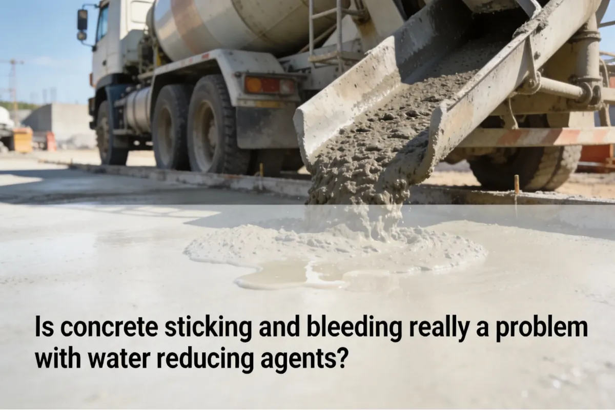 Is concrete sticking and bleeding really a problem with water reducing agents?