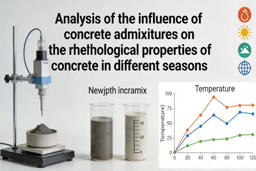 Analysis of the influence of concrete admixtures on the rheological properties of concrete in different seasons