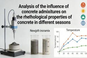 Analysis of the influence of concrete admixtures on the rheological properties of concrete in different seasons