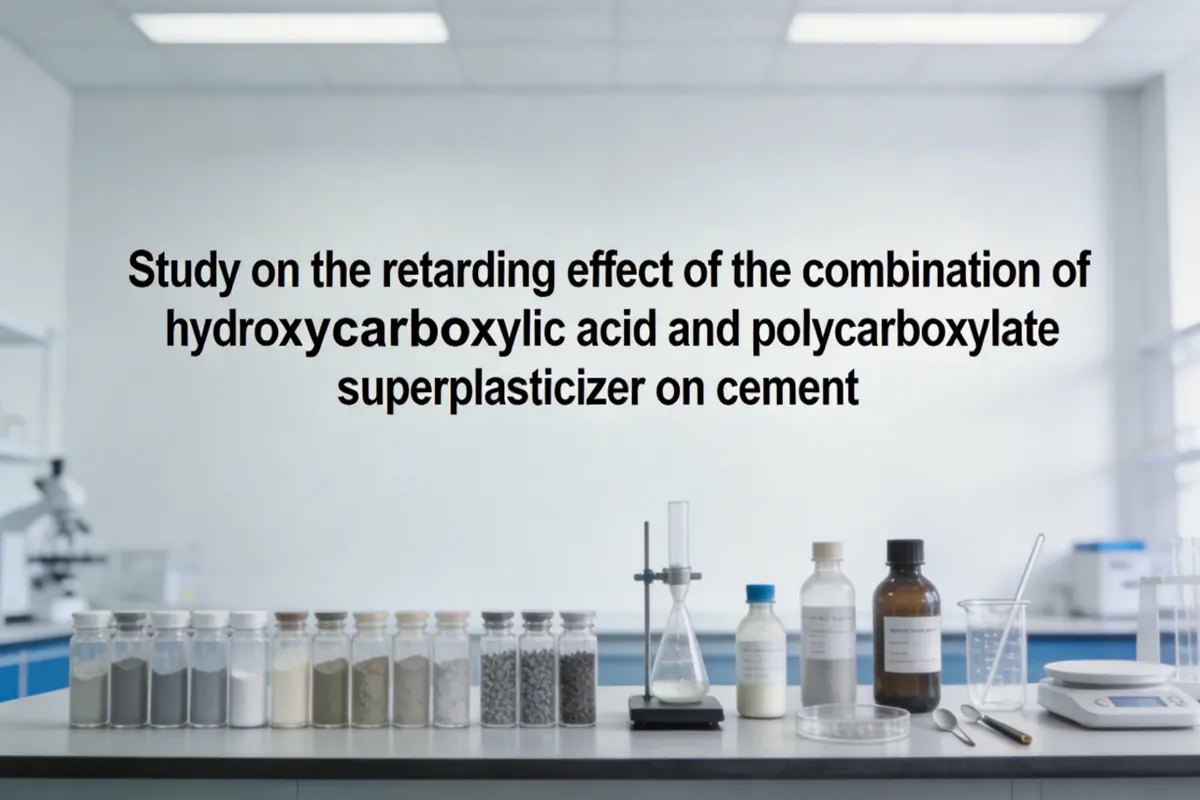 Study on the retarding effect of the combination of hydroxycarboxylic acid and polycarboxylate superplasticizer on cement