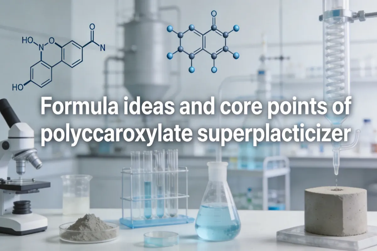 polycarboxylate superplasticizer Formula ideas and core points