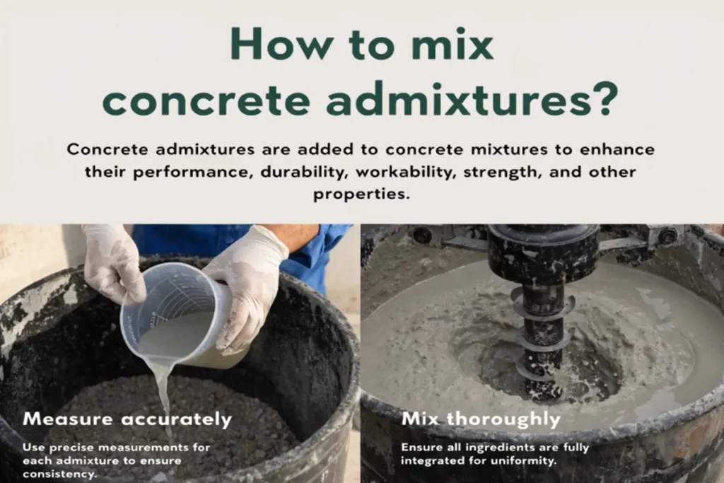 How to mix concrete admixtures?